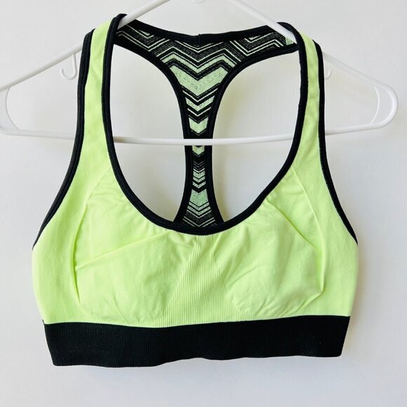 LULULEMON Reversible Ebb & flow bra in Green/black chevron L33 - Picture 5 of 8